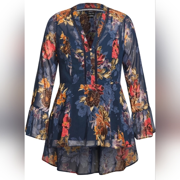 City Chic Tops - NWT City Chic Navy Lydia Top size XXL/24